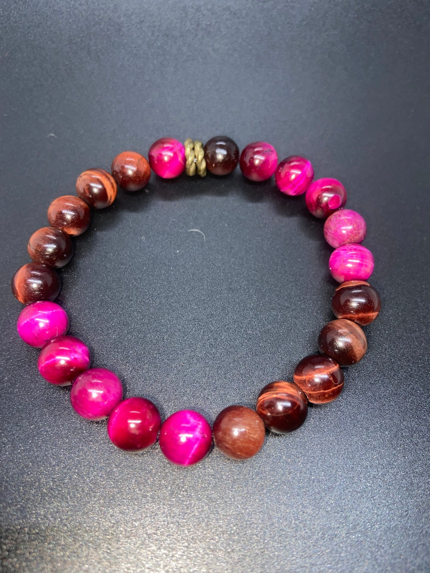 PINK TIGER EYE & RED TIGER EYE ,UNISEX .