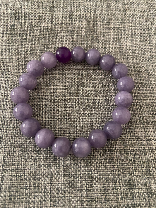 PURPLE JADE WITH AMETHYST