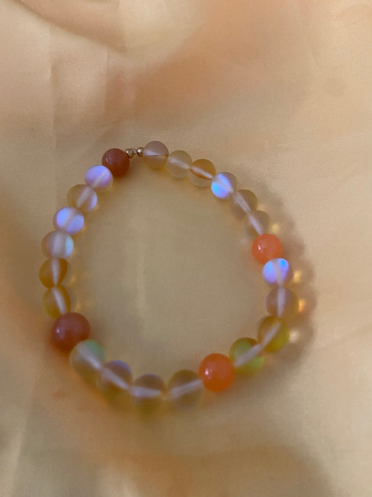 AURA QUARTZ WITH ORANGE CHALCEDONY