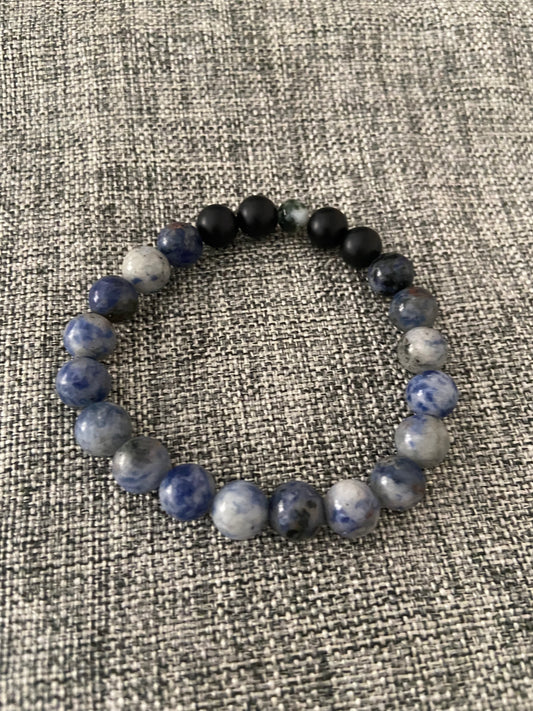 BLUE LAPIS LAZULI WITH BLACK MATTE