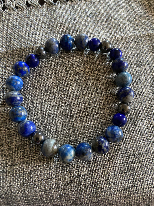 LAPIS LAZULI & HEMATITE (MEN)