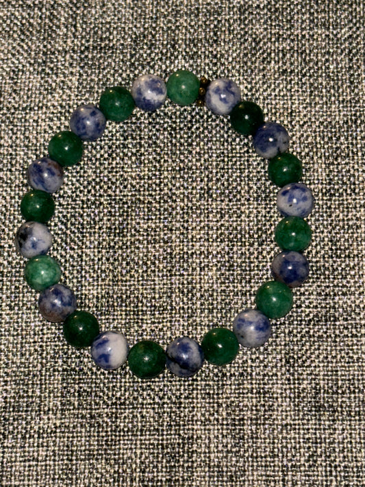 GREEN AGATE/LAPIS LAZULI