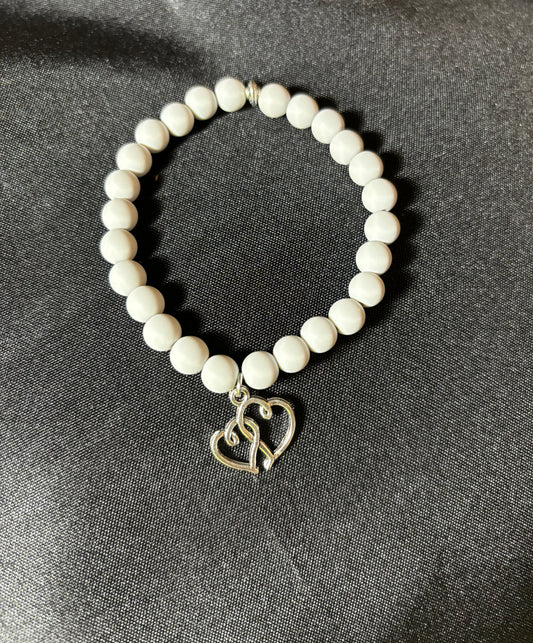GREY CLAY BEAD WITH CHARM