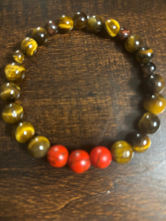 TIGER EYE & RED JADE