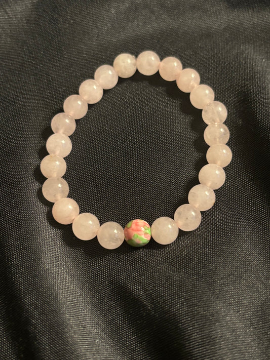 ROSE QUARTZ WITH RAINSTONE