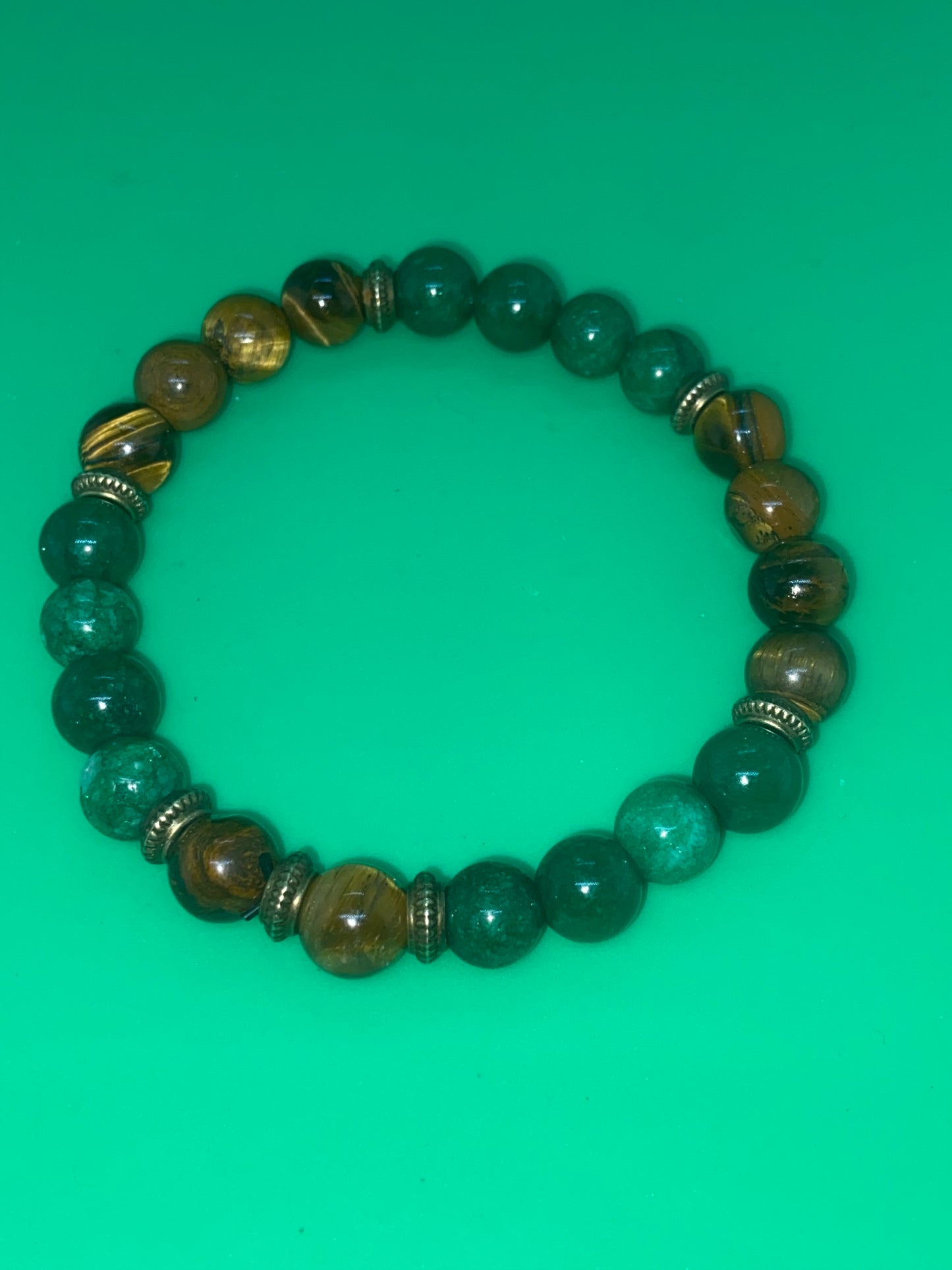 JADE, AFRICAN TURQUOISE  AND YELLOW TIGER EYE