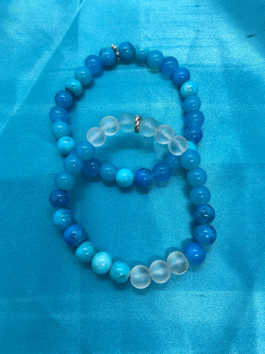 TURQUOISE AND WHITE QUARTZ